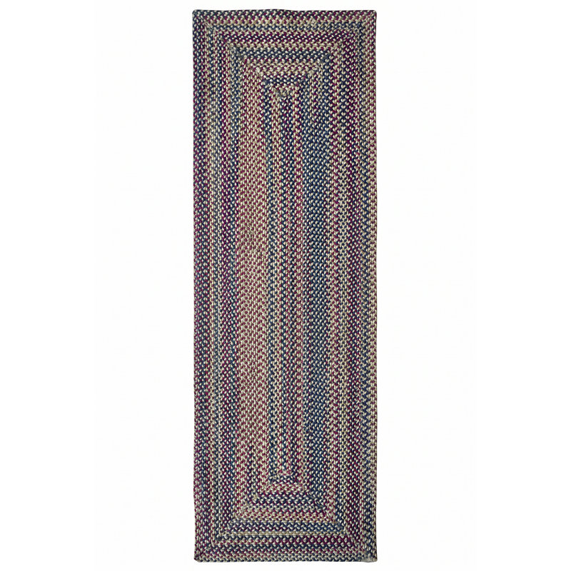 Tapis d'intérieur réversible tressé Maplewood, Fumée multicolore, Tapis de couloir 2 pi x 8 pi