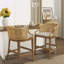 Tabouret de comptoir fabriqué à la main en rotin H 25 po-490039612