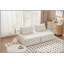 Canapé modulaire à assise profonde avec dossier réglable - Canapé compressé en chenille de 39,37 po pour le salon, la chambre à coucher, le salon (2 pièces), beige.-129158308-129158314