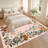 6'x9' Floral Wreath Area Rug, Washable Non Slip Non Shedding Low Pile Stain Resistant Foldable Soft Carpet for Entryway Kitchen Bathroom Pink-1013894707-1013894708