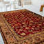 Tapis rouge et crème noué à la main de haute qualité