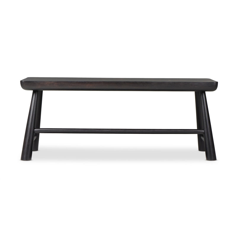 LORIK Solid Wood Writing Desk, Black