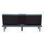 Canapé-lit convertible moderne en tissu gris avec ports USB et porte-gobelets rabattables
