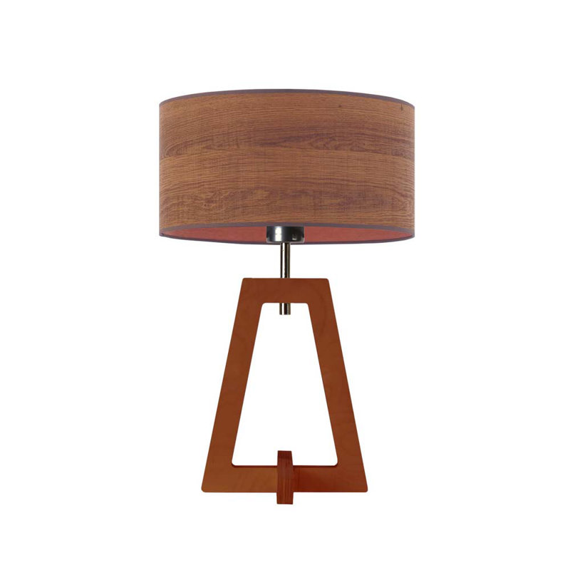 Besi Wood Table Lamp, Dark Brown, Brown