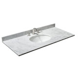 48'' Marble Single Bathroom Vanity Top with Sink