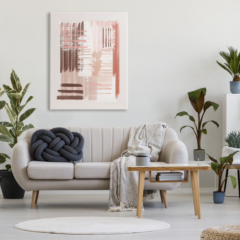 "Stupell Industries", reproduction d'art sur toile rose et brune par JJ Design House LLC, H 48 po x l 36 po x P 1,5 po