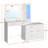 Caryol Vanity Makeup Vanity with Lights-65140713