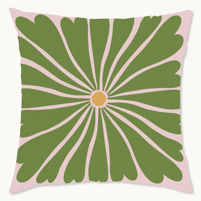 Housse de coussin floral en polyester