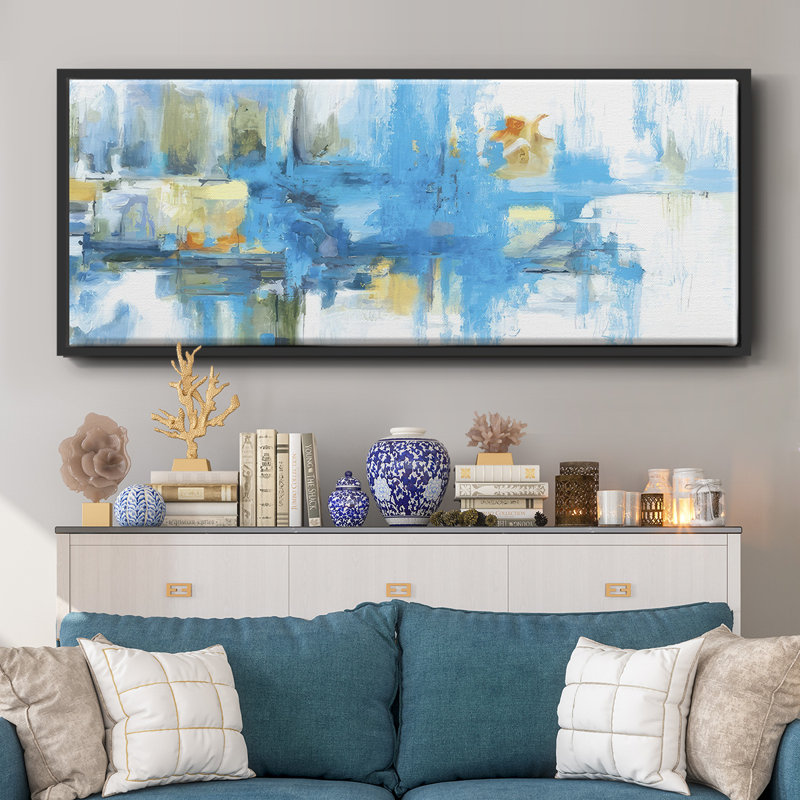 Metro Blue - Framed Canvas