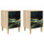 36cm W Engineered Wood Bedside Table
