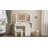 34" W Vanity Desk Set With Led Lighted Mirror & Power Outlet, Makeup Table Top with 3 Open Bookcases, 2 Drawers, Dresser Table for Bedroom, Checkroom-510542028