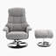 Fauteuil inclinable de massage en chenille pivotant à 360 ° avec repose-pieds Brian-2005758017