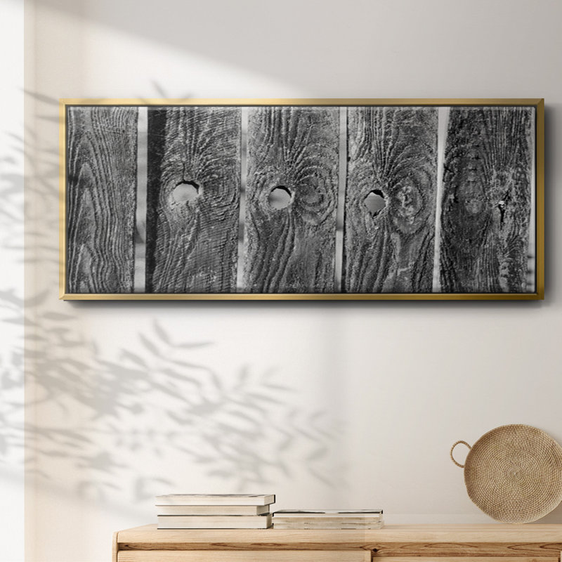 Found Textures II- Framed Canvas, 8" H x 20" W