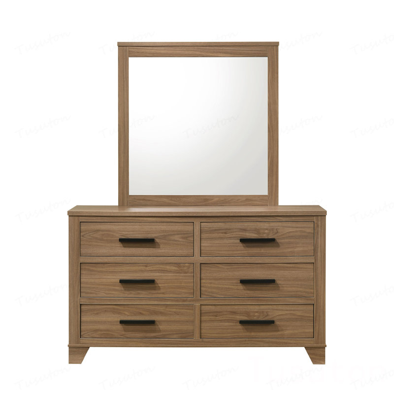 Commode avec miroir et six tiroirs