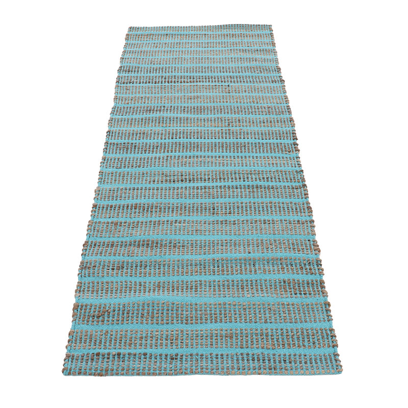 Lara Striped Hand Woven Area Rug, Runner 80 x 400cm