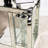 Melle Glass Side Table mirrored C Shape Pedestal Side Table with Storage