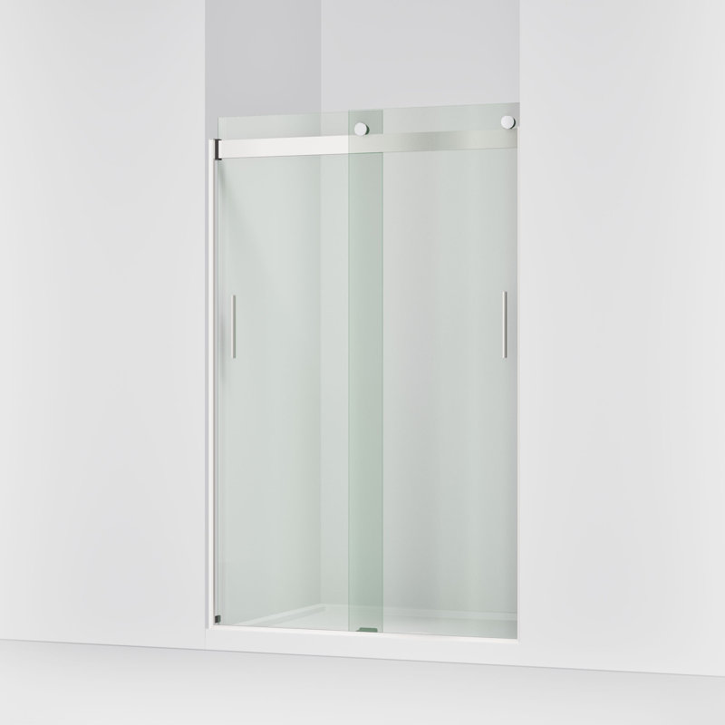 Levity 47.58" x 74" Bypass Shower Door with CleanCoat® Technology, Crystal Clear, Bright Silver