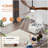 60-inch 3-blade solid wood ceiling fan light