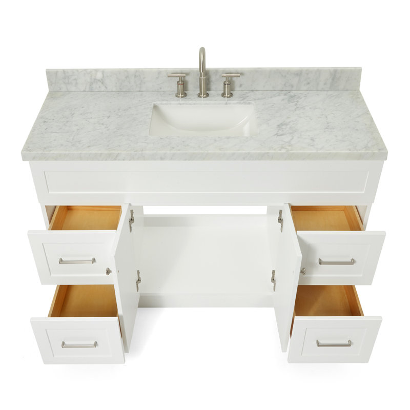 Ensemble de meuble-lavabo simple 55 po Hamlet, Blanc