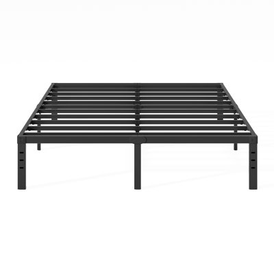 18" High Metal Platform Bed Frame, Heavy Duty Steel Slat Support, No Box Spring Needed, Noise-Free, Easy Assembly, Under Bed Storage