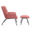 Caicedo Fabric Upholstered Accent Chair with Ottoman-819433025