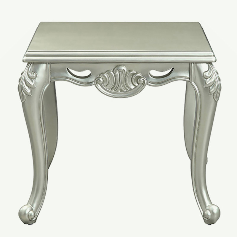 Table de bout champagne avec pieds en métal