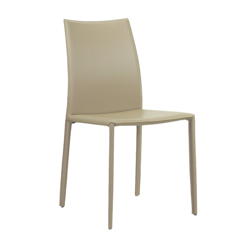 Chaise d'appoint en cuir reconstitué Helmer, Sable