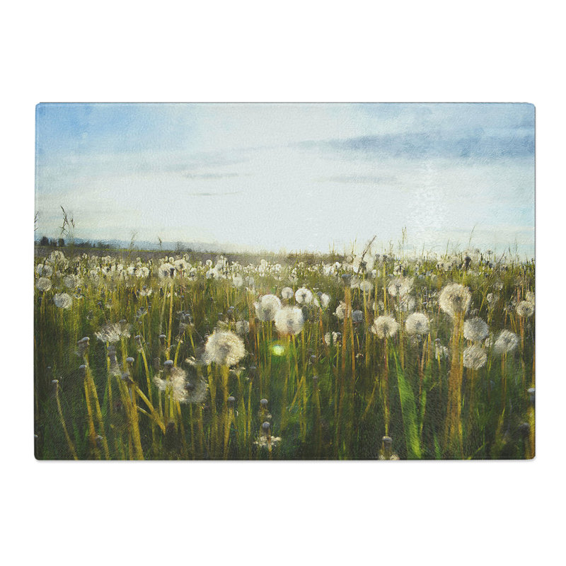 Dandelion Field Painting Chopping Board, 20cm W x 28.5cm L