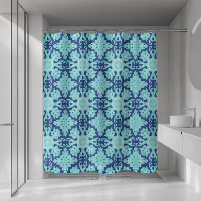 Damask Tile Ultra-Thin Lightweight Shower Curtain