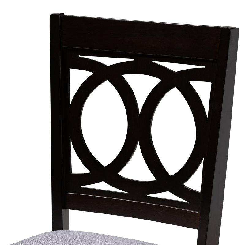 Chaise en bois massif Robillard, Gris