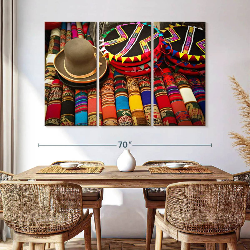 Kerner Peruvians Textiles, 24" H x 38" W