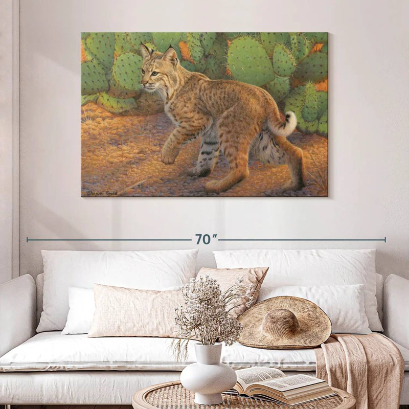 Brampt Curious Bobcat, 32" H x 48" W