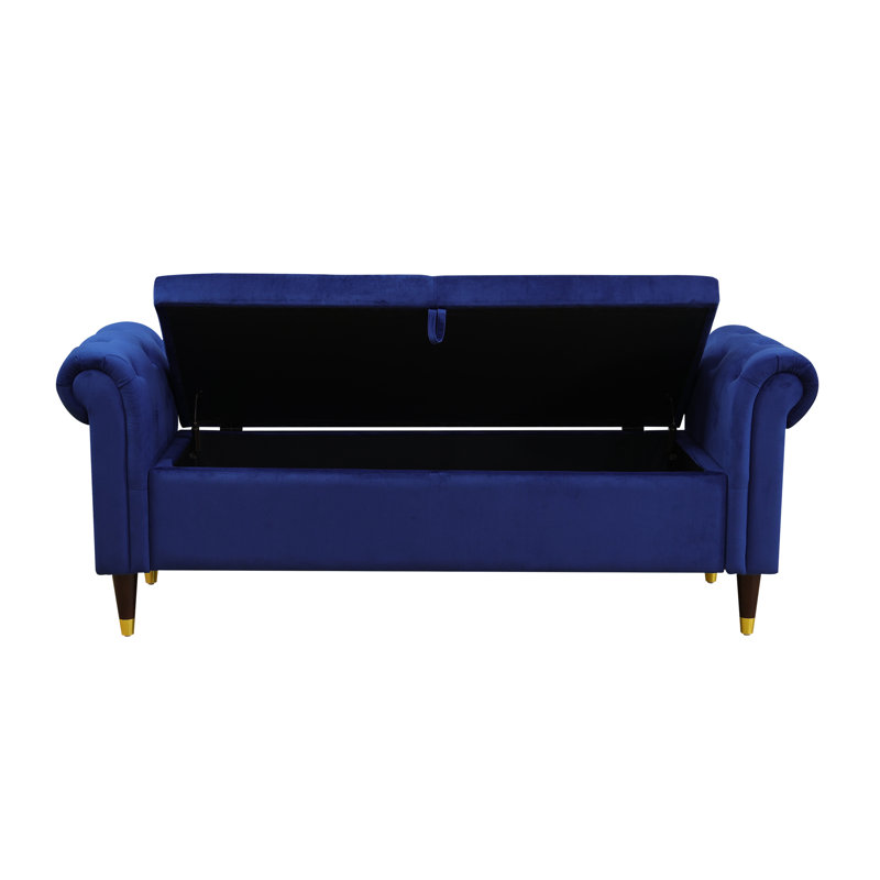 Banc de rangement bleu Sherpa
