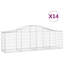 Ensemble de 14 paniers en fer galvanisé argentés Vidaxl Gabion-134526581