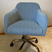 Adan Task Chair Etta Avenue Upholstery Color: Tan