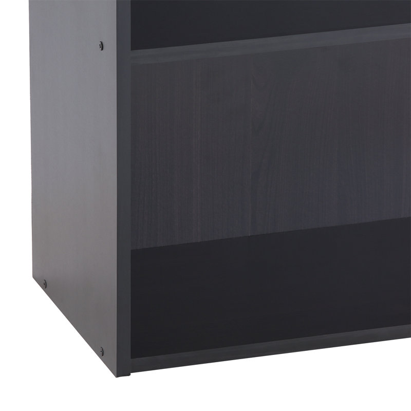 Kylee 3-Tier Open Shelf Bookcase, (3 Shelves) 80cm H x 60cm W x 24cm D, Black