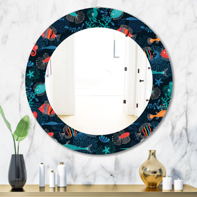 Miroir de salle de bain traditionnel Costal Creatures 2