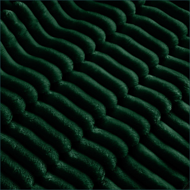Repose-pieds, velours côtelé vert sauge moderne avec housses amovibles pour le salon | Structure en bois | Convient aux familles
