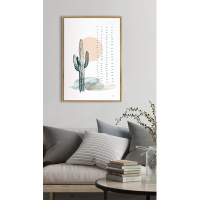 «Desert Cactus» par déclaration sur toile encadrée