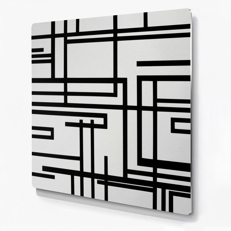 Minimalisme 66, art mural en métal beige, H 12 po x l 12 po