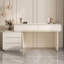 Ensemble de coiffeuse et armoire de rangement 47,24 "en bois massif blanc