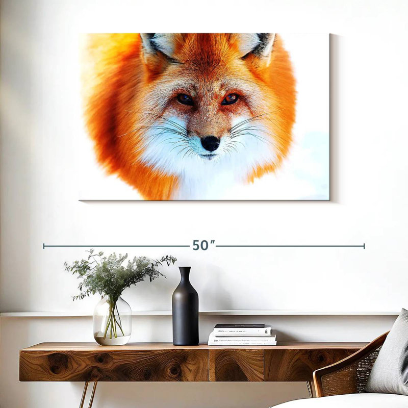 Visage de renard roux Brampt, H 26 po x l 39 po