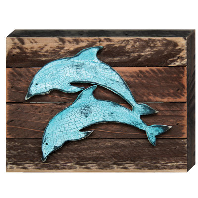 Décoration murale dauphins love