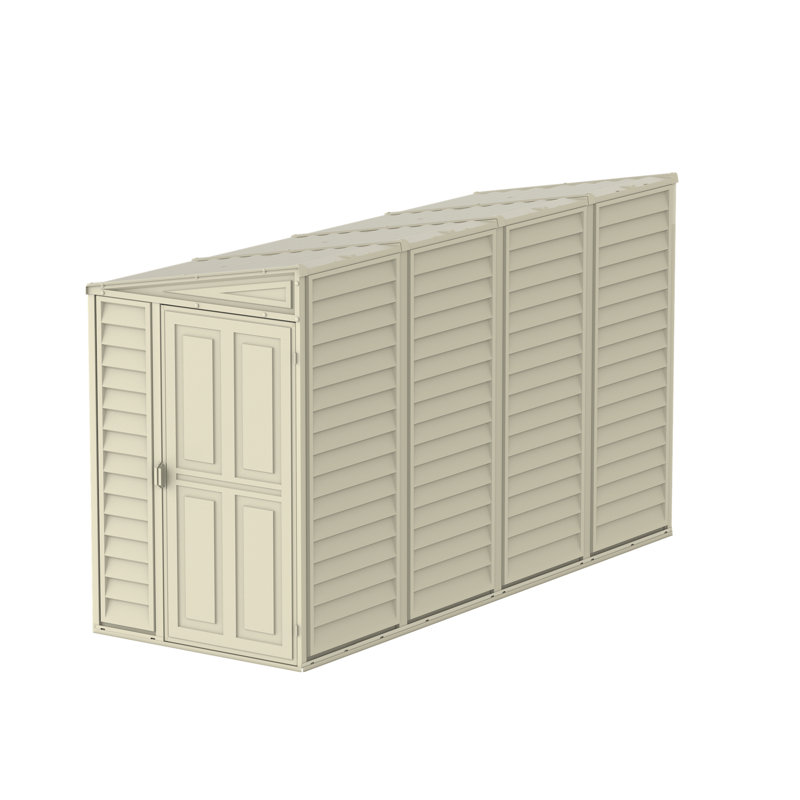 4 ft x 10 ft Plastic Lean-to Storage Shed