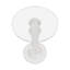Modern Clear Acrylic Side Table Round End Table For Living Room Bedroom Office