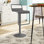 Tabouret de bar rotatif hauteur réglable Clark