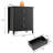 Fluted Dresser for Bedroom 27.5" Wide, 3-Drawer Dresser Nightstand for Bedroom, Modern Chest of Drawers-1022615457