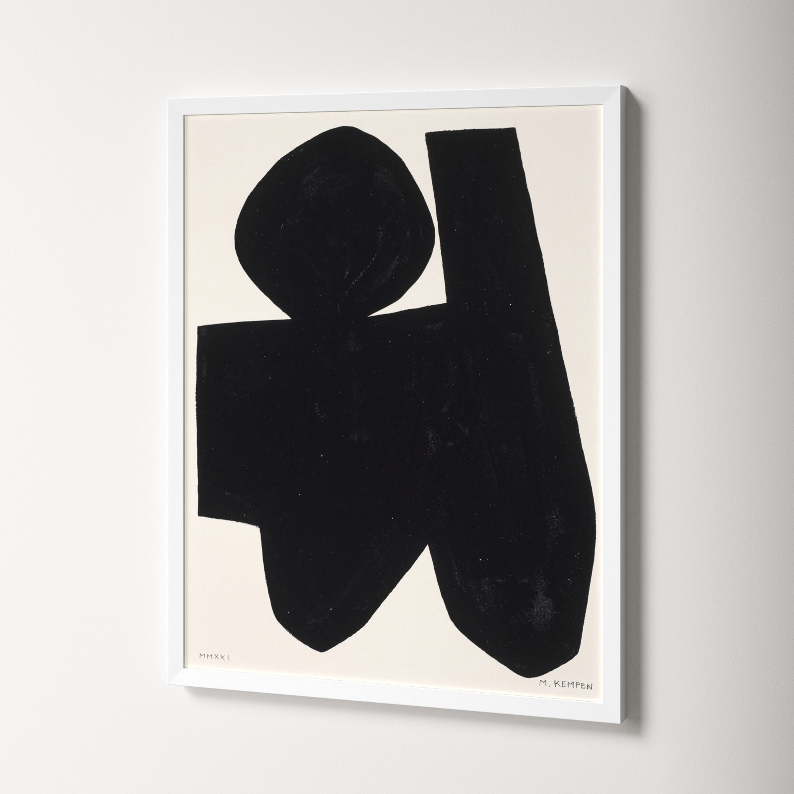 Module On White 4 by Michael Kempen, White, 38" H x 30" W x 1.25" D