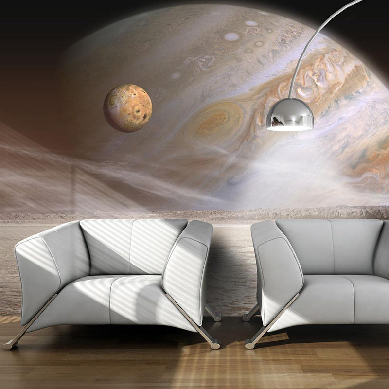 Adhésif mural "A petite et grande planète", L 90 po x l 118 po