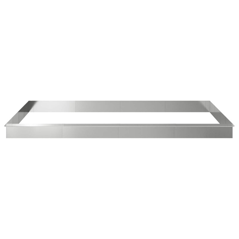 25 cm H x 100 cm W Galvanised Steel